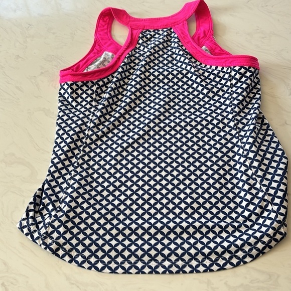 Jofit Navy Tank with Hot Pink Trim - Picture 4 of 4